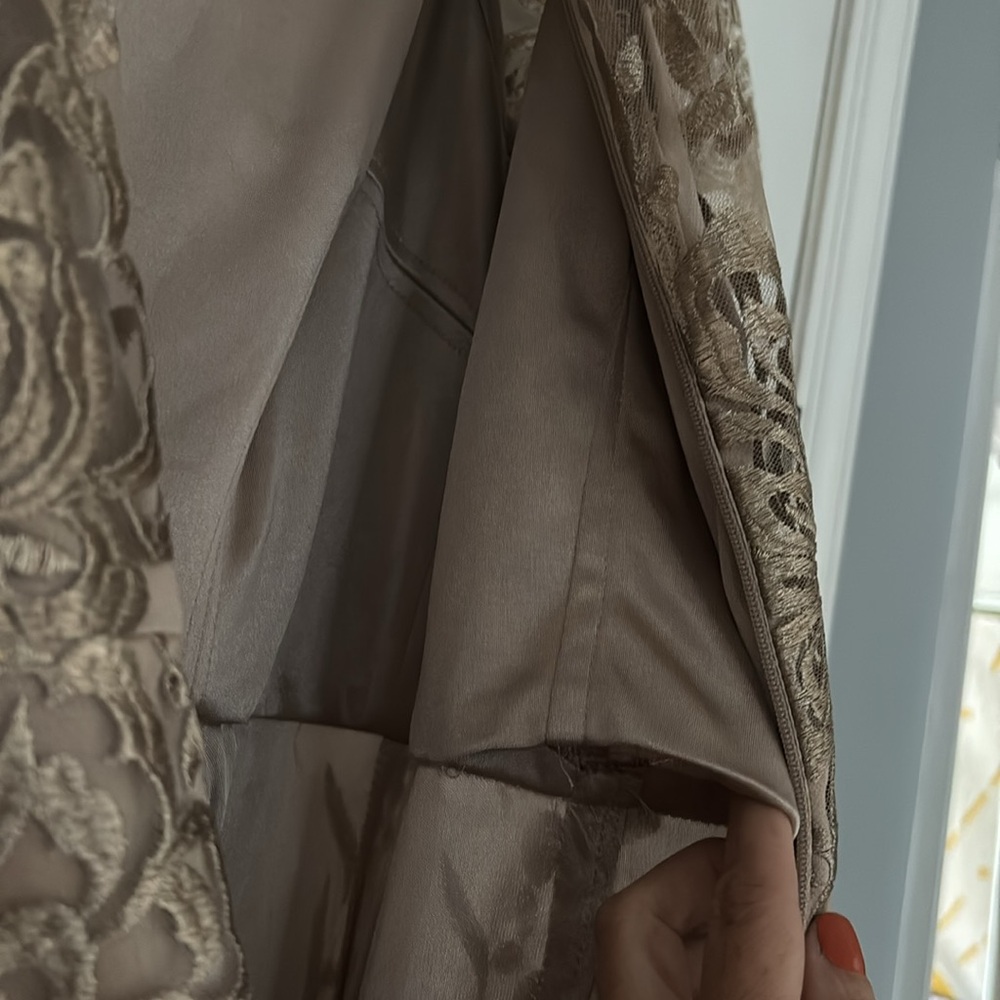 David Meister Gold Floral Maxi Dress - Picture 13 of 13